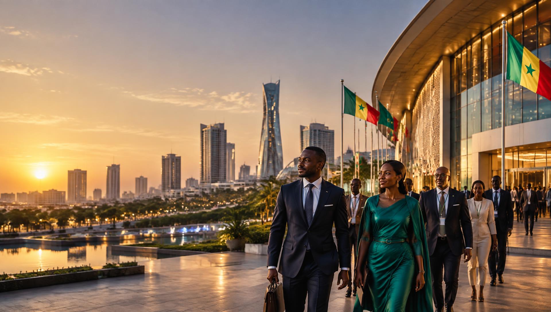 Dirigeants africains arrivant au Forum BFPS à Dakar